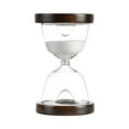 thumbnail image 4 of Reloj de arena con tapa de madera y base de madera, temporizador de 15 minutos de precisión para oficina y hogar. sin marrón claro, 4 of 6