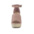 thumbnail image 6 of BLISSFUL STEP Style Espadrilles Platform Heels Wedge Sandals Dust Pink 7, 6 of 7