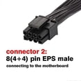 thumbnail image 3 of CPU 8 Pin Male to CPU 8 Pin (4+4) Male EPS-12V Motherboard Power Adapter Cable for Corsair Modular P, 3 of 5