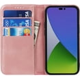thumbnail image 3 of for iPhone 14 Pro Wallet Case with Crossbody Lanyard Strap,iPhone 14 Pro Flip PU Leather Phone Case Purse Cover for Women Men with 9 Card Holder Slots,Cash Coin Pocket 6.1 inch,Rose Gold, 3 of 13