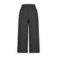 thumbnail image 5 of Gunia Casual Capri Pants For Women Capri Jeans For Stretch Casual Elastic Waist Wide Straight Leg Plus Size Pull On Denim Capris Loose Pants Summer Pants, 5 of 5