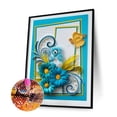 thumbnail image 2 of Cuadros Decorativos Pintura de diamante Quilling papel pintura flores pared de diamantes de imitación redonda completa Tmvgtek embutido en tela, 2 of 9