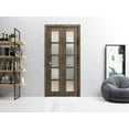 thumbnail image 3 of Sliding Closet Bi-fold Doors 84 x 80 inches | Quadro 4002 Cognac Oak with Frosted Glass | Sturdy Tracks Moldings Trims Hardware Set | Wood Solid Bedroom Wardrobe Doors, 3 of 5