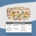 thumbnail image 3 of Mushroom Tablecloth 60x60 Inch Round,Vintage Mushrooms Table Cloth Autumn Holiday Polyester Table Cover Decorative for Indoor Outdoor Kitchen Dining Party, 3 of 6