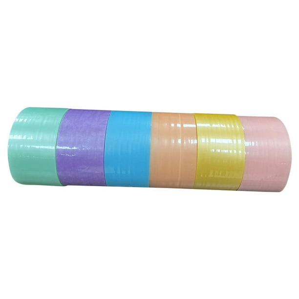 FELTECHELECTR 6 rollos de cintas adhesivas portátiles de bolas de descompresión, cintas adhesivas de colores