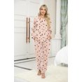 thumbnail image 4 of MINTREUS Womens Pajama Set Long Sleeve Sleepwear Nightwear Soft Pjs Lounge Sets With Pockets, 4 of 7