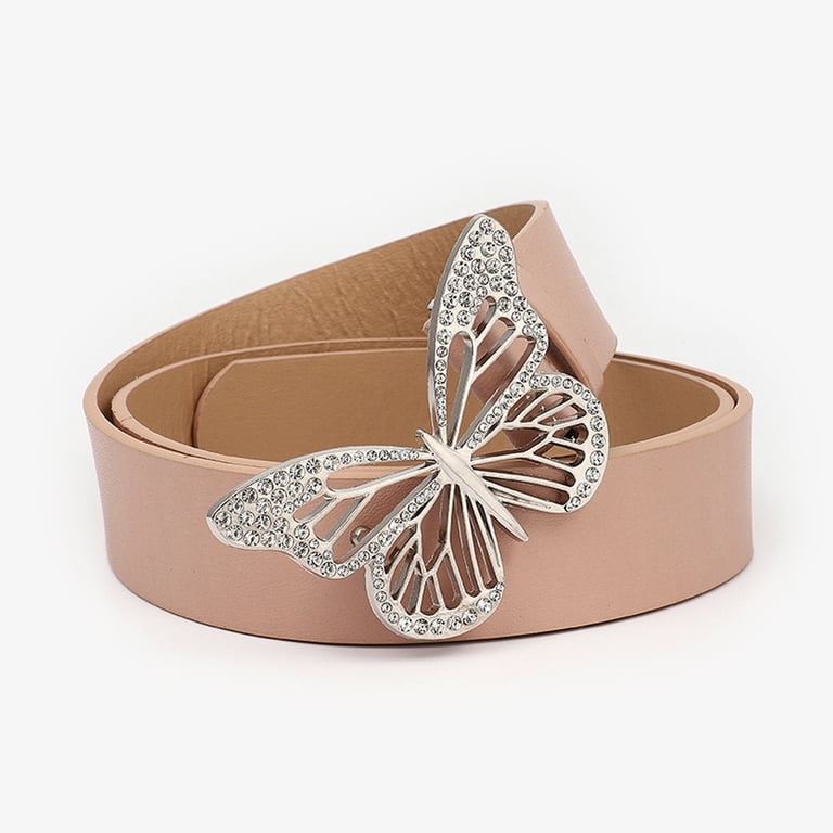 Women Belts Fashion Soft Leather Belts With Butterfly Buckle  display picture 1