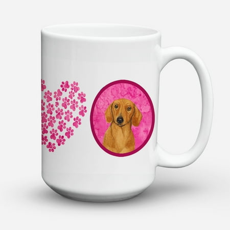 

Carolines Treasures LH9357PK-CM15 Pink Dachshund Coffee Mug 15 oz 15 ounce multicolor
