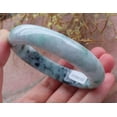 thumbnail image 4 of Certified Hand Carved Green 100% Natural Myanmar Burma Grade A JADE Jadeite Circle Round Bangle Bracelet 58mm, 4 of 11
