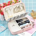 thumbnail image 3 of nipocaio Jewelry Box Organizer, Leatherette Travel Jewelry Storage Case Jewelry Gift, 3 of 5