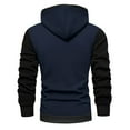 thumbnail image 4 of Fjofpr Cyber and Monday Deals Hoodies for Men Clearance Pullover Hoodie for Men Men's Color Blocked Fashion Hoodie With Plush Casual Sportswear Hooded Sweatshirt, 4 of 5