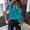 Sky Blue, variant on Idoravan Long Sleeve Shirts for Women,Ladies, Women's Ladies Solid Button Collar Tops Loose Tops Casual T-Shirts Short Sleeve Blouse Green XL