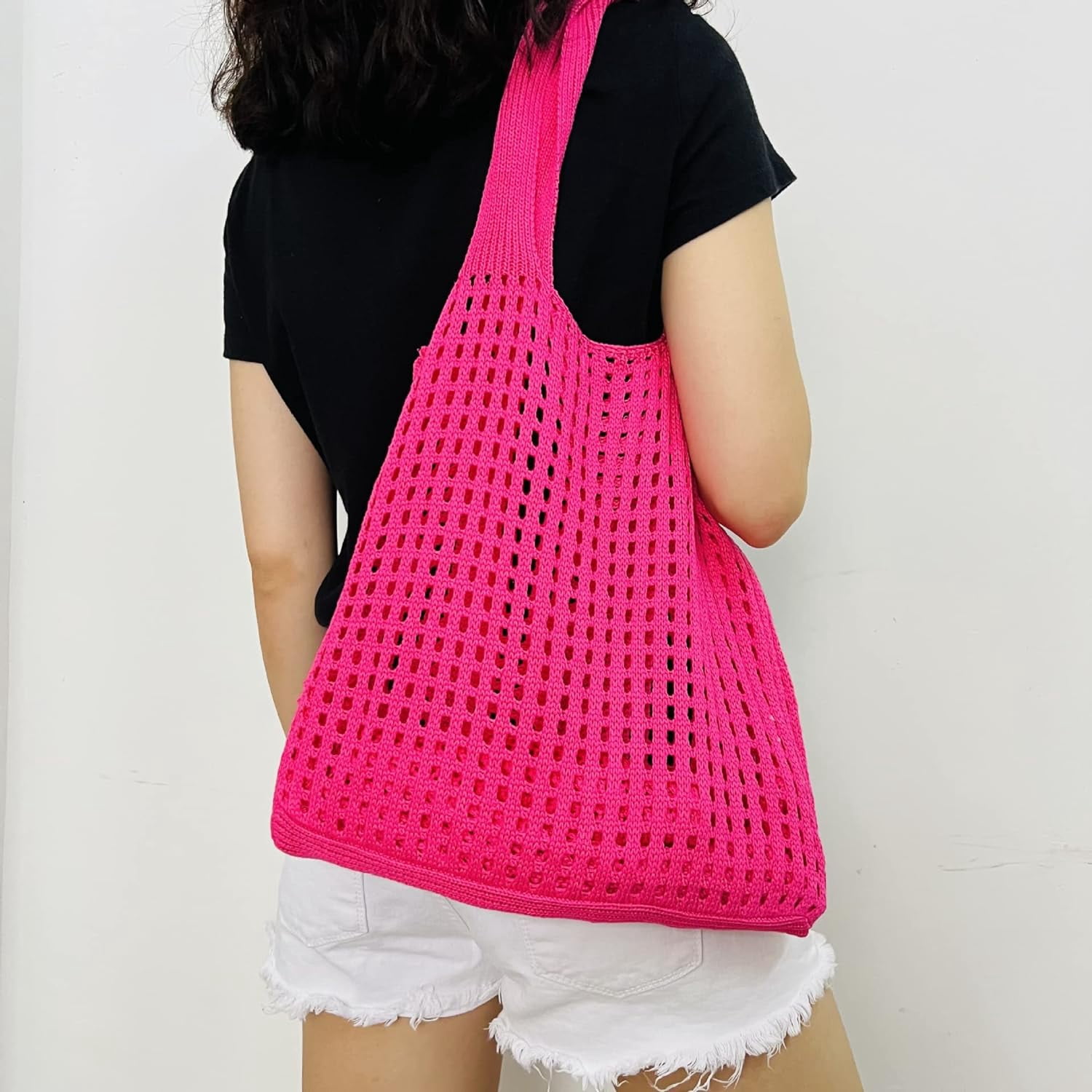 Kukuzhu Y2k Aesthetic Tote Bag Aesthetic Y2k Bag Crochet Tote Bag Aesthetic Tote Bags Aesthetic Y2k Purse