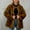 Brown, variant on Cyber**Monday Chaoheng Womens Winter Coats Women's Cropped Faux Fur Jacket,Short Plush Winter Coat