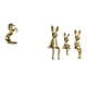 thumbnail image 1 of Elegante juego de figuras familiares de caballos y conejos hechos a mano para exhibir en la mesa, escultura animal única, decoración para hoteles, est, 1 of 8