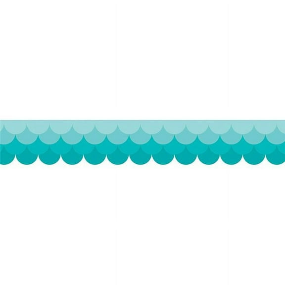 Ombre Turquoise Scallops EZ Border by Creative Teaching Press
