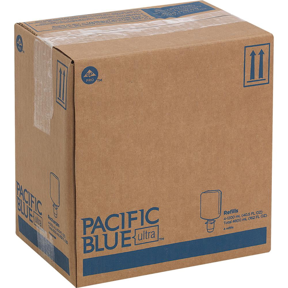Pacific Blue Ultra, GPC43024, Hair And Body Wash Manual Dispenser Refills, 4 / Carton, Blue, 40.6 fl oz (1200 mL)