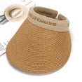thumbnail image 2 of IDALL Visor Hats for Women Sun Hat Summer Outdoors Women Wide Brim Straw Hat Beach Golf Sun Hats Protection Travel Ponytail Sun Cap UPF 50+ Caps Straw Hat Hats for Women D One Size, 2 of 3