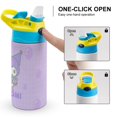 thumbnail image 4 of Kids Insulated Water Bottle - Kuromi And My Melody 16.9 Oz Stainless Steel Travel Bottle with Straw, Double Wall Vacuum Insulated Water Bottles for Boys Girls, 4 of 7