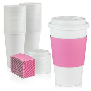 Sleeves ONLY: Restpresso Hot Coffee Sleeves with Handle, 1000 Disposable Cup Sleeves - Cups Sold Separately, Fits 12-, 16-, and 20-Ounce Cups, Nude PA