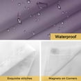 thumbnail image 4 of No Hook Shower Curtain with Snap in Liner, Purple Grey Gradient Waterproof Bath Curtain Double Layers with See Through Top Window, Gradient Background Purple Theme Hotel Shower Curtains 72x84in, 4 of 9