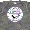 thumbnail image 4 of Inktastic Suicide Prevention- I Wear Teal and Purple for My Uncle Boys or Girls Baby Bodysuit, 4 of 5
