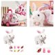 thumbnail image 2 of Electronic Pet Rabbit Toy Stuffed Animal Walking Barking Rabbit Toy Cute Cuddly, 2 of 5