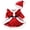 Xmas Red, variant on ENFLASH Infant Baby Girl Christmas Outfit Santa Romper Dress Long Sleeve Furry Trim Velvet Xmas Princess Dresses Hat Set Clothes
