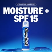 ChapStick Moisture + SPF 15 Lip Protectant with Broad Spectrum Sunscreen, Relieves Dryness, 24 Hour Moisture, Hydrating Lip Balm, 3-Pack, 0.15 oz Each