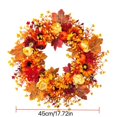 thumbnail image 4 of Dsscvnef Autumn Wreath Hanging Maple Leaf Pumpkin Wreath Door Hanging Simulation Wreath Wreath, 4 of 7