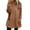 Khaki, variant on Women's Mid-Length Double Sided Fleece Hoodie, Drop Shoulder Plush Pullover with Pocket, Soft Winter Casual Sweatshirt, Cozy Longline Lounge Wear, Comfortable Oversized Hooded Top Black L
