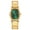 Green, variant on Gold Quartz Watch for Men Luxury Classic 3ATM Waterproof Wrist Watches with Stainless Steel Oval Case and Band-Birthday Gifts Present-Sunray Gold Dial