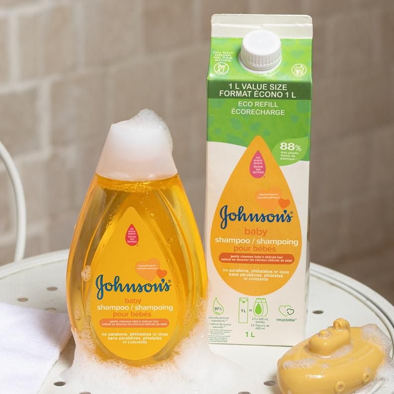 Johnson's Baby Shampoo Carton Refill, Glycerin, Baby Shampoo, Gentle, For Delicate Hair & Scalp, Hypoallergenic, Paraben Free, 1 L