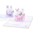 thumbnail image 4 of 3D Greeting Card(pink),Butterfly and Flower Greating Card for Mother's Day Gift Wife Birthday Gift Couple Gift,Closed size 20*15cm, 4 of 8
