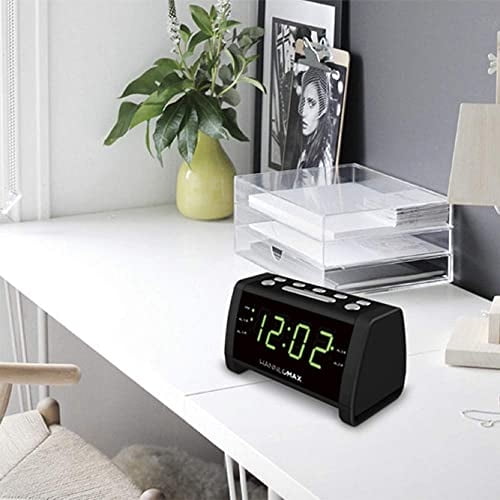 HANNLOMAX HX-138CR Radio Despertador, Radio PLL AM/FM con Radio Preest