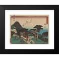 thumbnail image 2 of Andō Hiroshige 18x14 Black Modern Framed Museum Art Print Titled - Tokaido Gojusantsugi, Pl.47 (1868-1912), 2 of 5