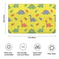 thumbnail image 3 of Yellow Cartoon Dinosaurs Leaves Pattern Bathroom Rugs Mat,Non Slip Microfiber Bathroom Rug,Rubber Backing,Soft Bathroom Mats for Bathroom Floor,Tub and Shower,20x32in(50x80cm), 3 of 5