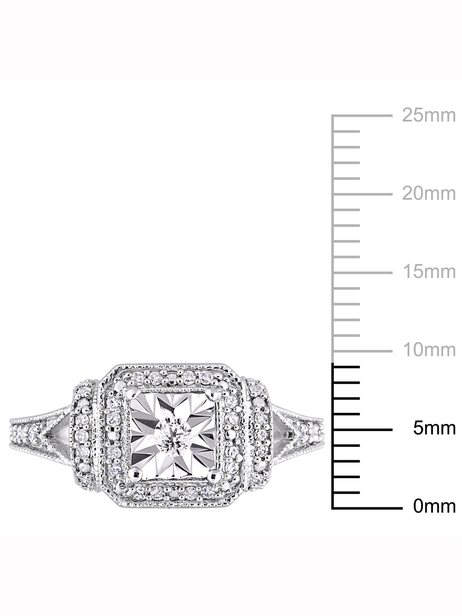 Everly Women's Diamond Sterling Silver Engagement Ring