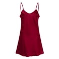 thumbnail image 4 of WT-XUE Nightshirts & Gowns, Satin Pajama Set for Women s Satin Pajamas Silk Dress Pajamas Pajamas Lingerie Womens Sleepwear, 1 Piece Burgundy XL, 4 of 4