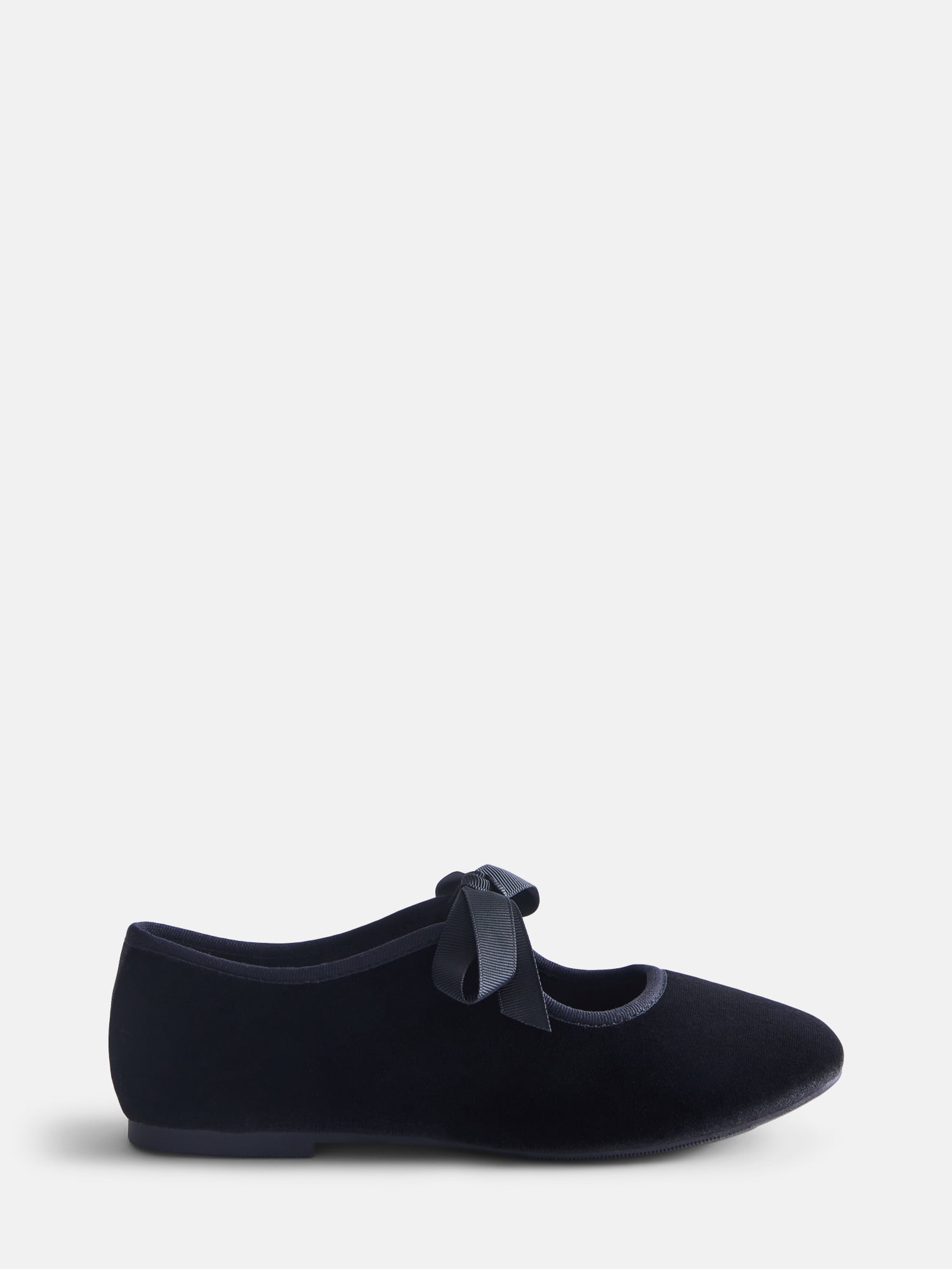 Wonder Nation Girls Velvet Bow Ballet Flats