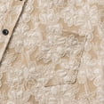 thumbnail image 5 of Fnnxeal Men Button Down Shirt Beach Summer Hawaiian Collared Short Sleeve Casual Khaki Shirts for Men Size XL, 5 of 8