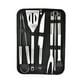 thumbnail image 4 of Juego de Herramientas para barbacoa de acero inoxidable, juego de accesorios para parrilla de barbacoa, herramientas para asar en interiores y exteriores, bolsa Oxford, 9 Uds., 4 of 12
