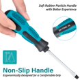 thumbnail image 4 of 9Pcs Screwdriver Set Magnetic Tip Screwdriver Hand Tool Professional Cross and Flat Screwdriver with Cushion Grip Portable Screw Driver Kit 5 Sizes for DIY Engineering, 4 of 9