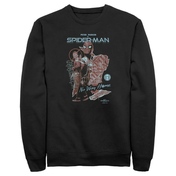 Men's Marvel Spider-Man: No Way Home Unmasked  Sweatshirt Black X Large