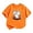 Orange, variant on Kids Halloween Graphic Tee, Crew Neck Short Sleeve T-Shirt, Cute Summer Casual Top for Boys and Girls