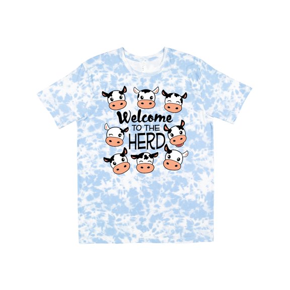 Inktastic Welcome to the Herd with Cute Black and White Holstein Cows T-Shirt