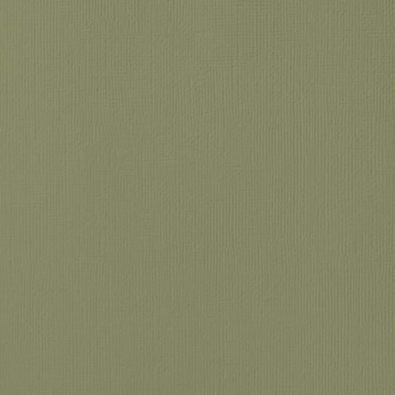 American Crafts 80lb Textured Cardstock 12"X12"-Olive