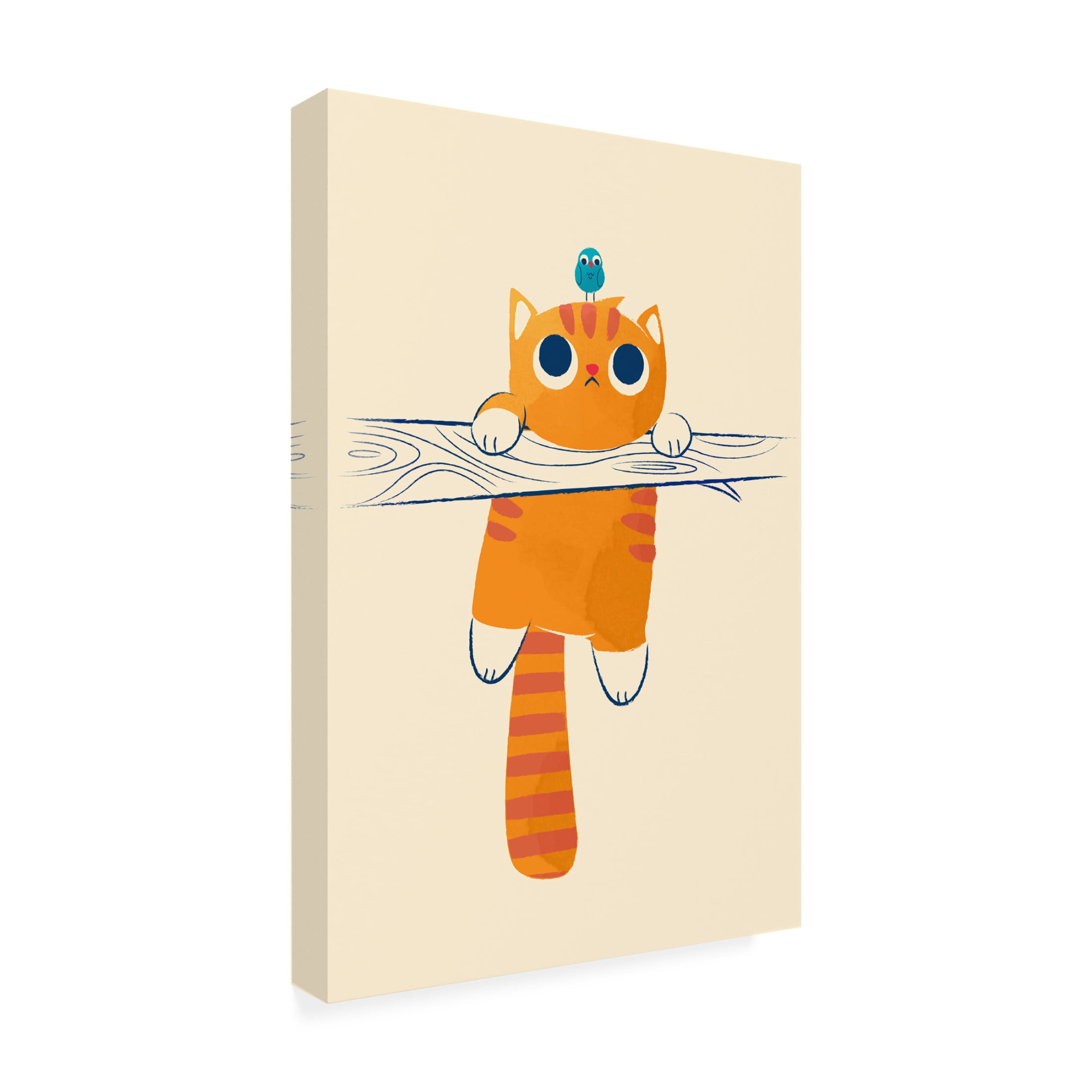 Canvas Wall Art - Jay Fleck 'Fat Cat' Wall Art for Living Room, Bedroom, or Office Décor by Trademark Fine Art - 30 x 47 Inches