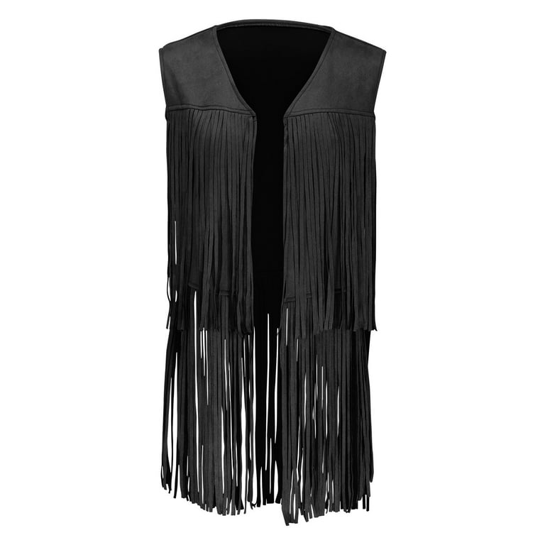 Fringe Female Leather Motorcycle Vest Hvyesh Women's Fringe