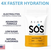 SOS Hydration Mango Electrolyte Drink Mix – 24 Servings